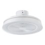 Plafoniera LED t.b.t. bianca con ventilatore integrato.