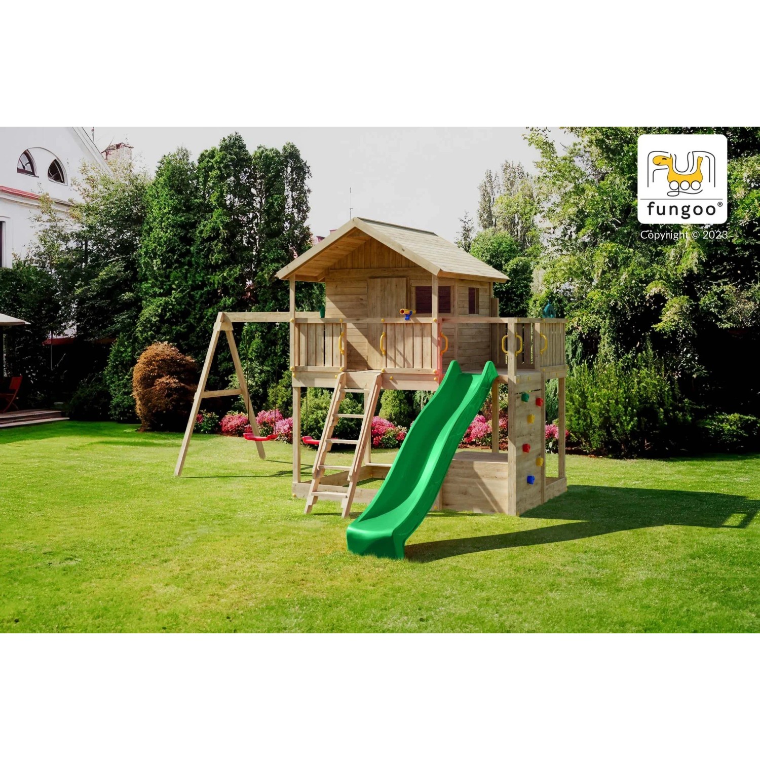 Gioco da giardino Sunshine scivolo e altalene 491 x 593 x h314 cm_5