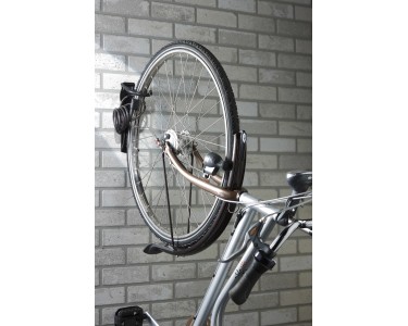 Gancio bici muro da ruota con piastra max. 25 kg