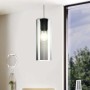 Lampadario a sospensione Eglo Selvino Ø10xH110 cm acciaio vetro nero_3