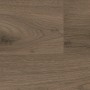 Pavimento laminato Comfort Noce Tobacco Scuro, struttura in legno, tonalità scura.