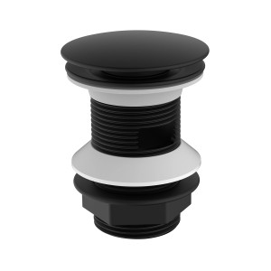 Attacco rubinetto a sfera t.b.t. nero per lavabo.