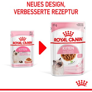 Royal Canin Kitten cibo umido in salsa, confezione da 85g per gattini