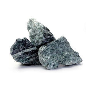 Ciottoli e granulati decorativi verdi per il giardino.