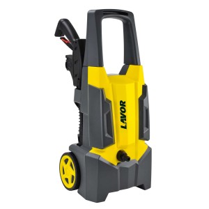 Idropulitrice LAVOR giallo-grigia con ruote.