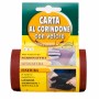 Rotolo di carta vetrata con velcro, grana 150, adatta per legno, vernice e metallo.