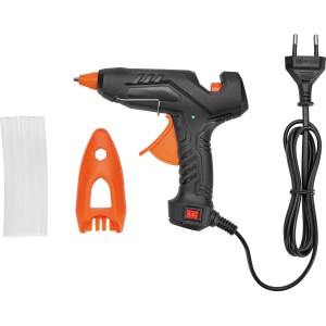 Pistola per colla a caldo 30W con 5 stick di colla e supporto.