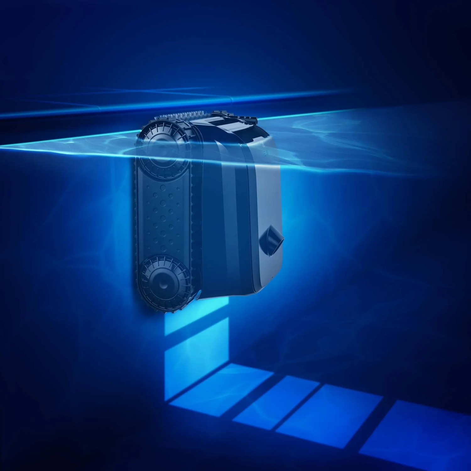 Robot pulitore per piscina Zodiac Sweepy SWY3520 grigio per fondo e pareti in acqua.