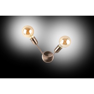 Applique moderna con due lampadine in stile vintage.
