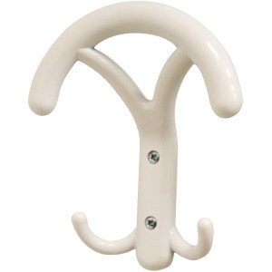 Appendino color crema t.b.t. per organizer armadio, con tre ganci.