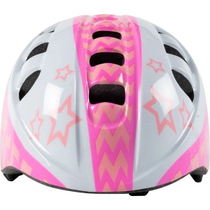 Casco da bici t.b.t. con stelle e strisce rosa.
