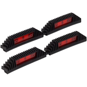 Protezioni bordo porta OBI, set da 2, nere con riflettore rosso, proteggono dai danni alla vernice.