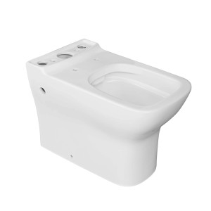 Vaso WC monoblocco tulipano filo muro rimless bianco