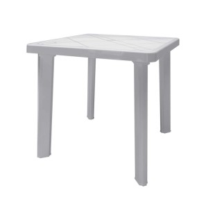Tavolo da giardino Rodi in polipropilene grigio perla 80x80 cm
