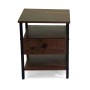 Mobiletto Mudra 1 cassetto in legno noce e nero 40x40h50 cm_3
