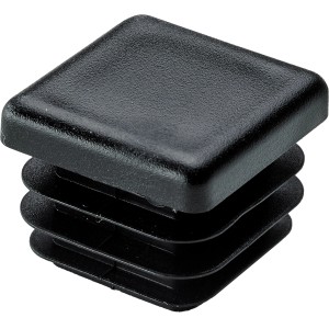 Hettich scivolo a innesto, 20x20mm, nero, set da 4 pezzi per tubi quadrati, per la protezione del pavimento.