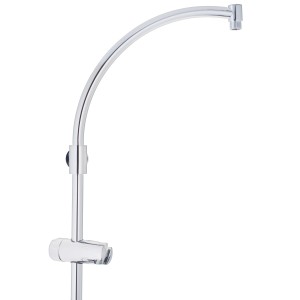 Tubo verticale My Rain, forma rotonda, cromato, per soffione e flessibile doccia.