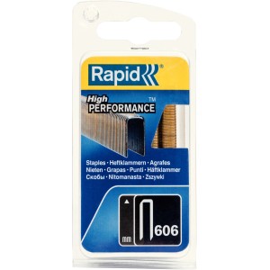 Punti metallici Rapid, tipo 606, per graffatrici a dorso stretto. Ideali per cucitrici manuali.