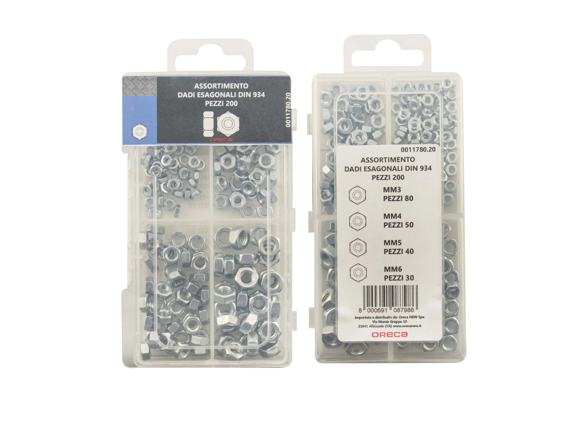 Assortimento 425 Dadi Esagonali In Acciaio, Grado 5, Zincati, Misura In Pollici, Prokit Fasteners