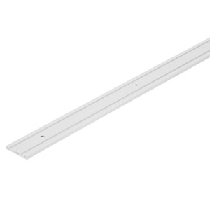 Profilo a doppia corsa Hettich SlideLine 55, in plastica bianca per ferramenta per porte scorrevoli.