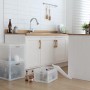 Coperchio grigio per box Eurobox-System 60x40 cm, adatto per scatole di stoccaggio, per una conservazione senza polvere.