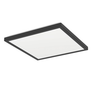 Plafoniera LED quadrata Eglo Rovito, 29 cm, nera. Illuminazione moderna.