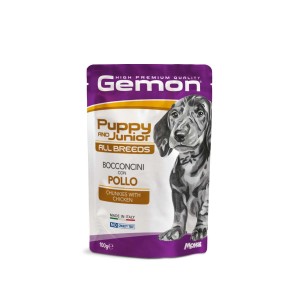 Gemon Puppy & Junior cibo umido per cani con pollo, tutte le razze.