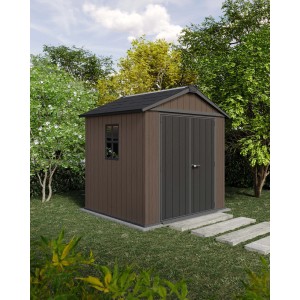 Casetta da giardino in plastica t.b.t. con finestra e doppia porta.