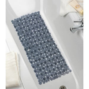 Tappetino da bagno Wenko Paradise antracite con struttura a rilievo nella vasca.