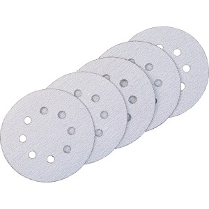 Set di 5 dischi abrasivi LUX per levigatrice rotorbitale, Ø 125 mm, grana 240.