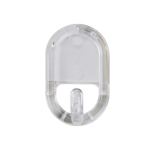 Gancio adesivo trasparente per oggetti leggeri.