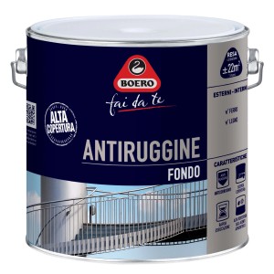Boero Antiruggine fondo, antiruggine per ferro e legno, alta copertura.