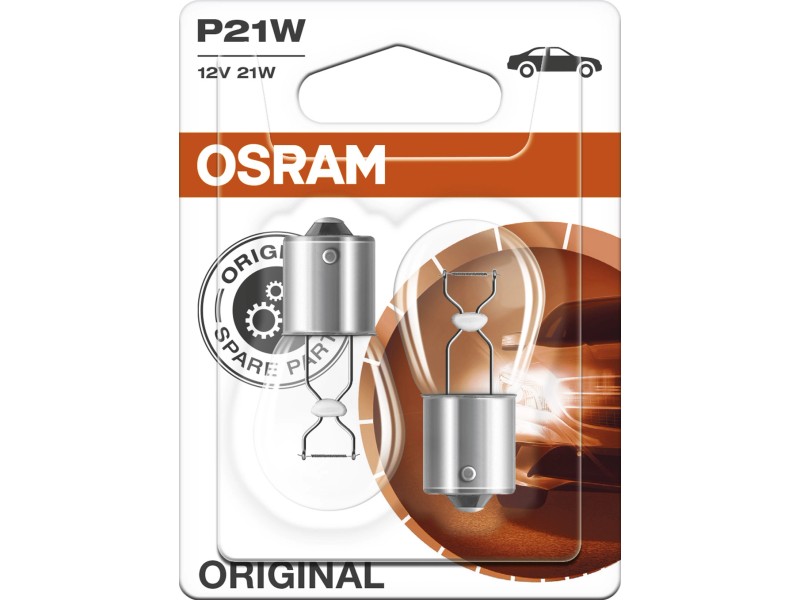 Lampadina auto Osram attacco in metallo P21/5W 12 V