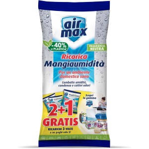 Ricarica Air Max per deumidificatore, profumo neutro, 2+1 gratis.