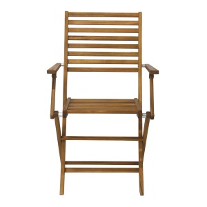 Sedia da giardino t.b.t. in legno, vista frontale.