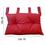 Cuscino t.b.t. rosso (70x45cm) con passanti per il fissaggio.