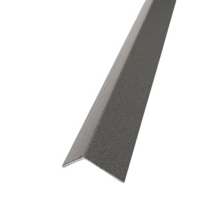 Dettaglio di un profilo t.b.t. grigio, adatto a diverse applicazioni.