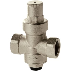 t.b.t. Valvola a sfera, metallo robusto, primo piano.