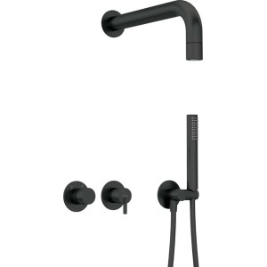 Set doccia incasso Idrostile Limonar con soffione 42 mm nero