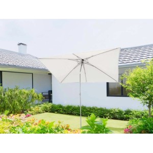 Ombrellone da giardino a palo centrale Arkansas 2x3 m H 2,5 m bianco