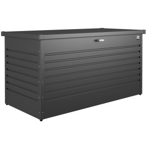 Baule da esterno Biohort 159x79x83 cm grigio scuro metallizzato