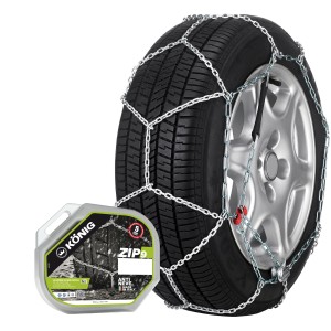 Catene da neve König ZIP 9 su pneumatico, con confezione. Protezione contro ghiaccio e neve.