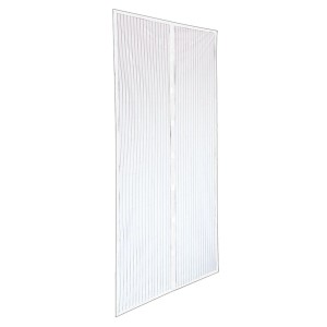 Zanzariera magnetica bianca per porta per la protezione dagli insetti.