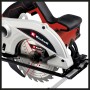 Sega circolare a mano Einhell TC-CS 1250: dettaglio della lama e dei comandi.