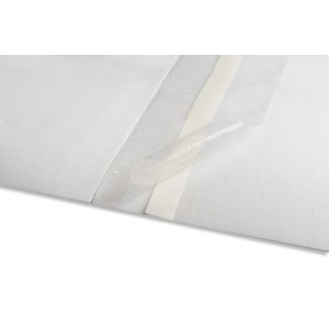 Dettaglio di un isolamento acustico bianco. Adatto come base per pavimenti.