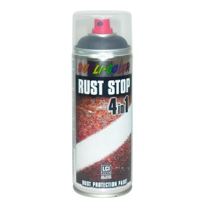 Dupli-Color Rust Stop vernice spray, RAL 9005 Nero Semi-Opaco, bomboletta da 400ml.