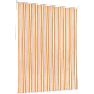 Tenda a rullo t.b.t. a strisce arancio e bianche per finestre e balconi