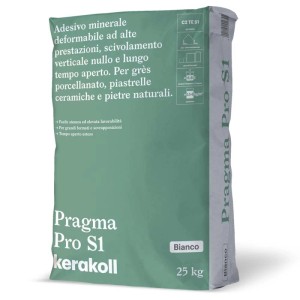 Colla per piastrelle gres adesivo minerale Pro S1 25 kg bianco