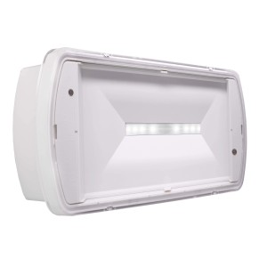 Torce t.b.t. bianca con striscia LED, vista dettagliata.