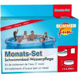 Summer Fun Set mensile al cloro per la disinfezione della piscina fino a 12.500 l di acqua.